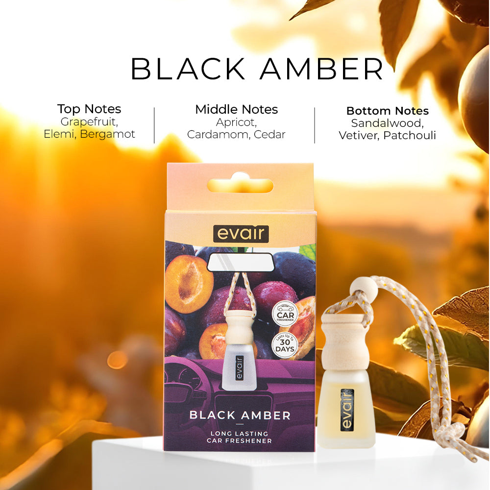 EVAIR Hanging Car Air Freshener | made with 100% Essential Oils| Premium Collection
