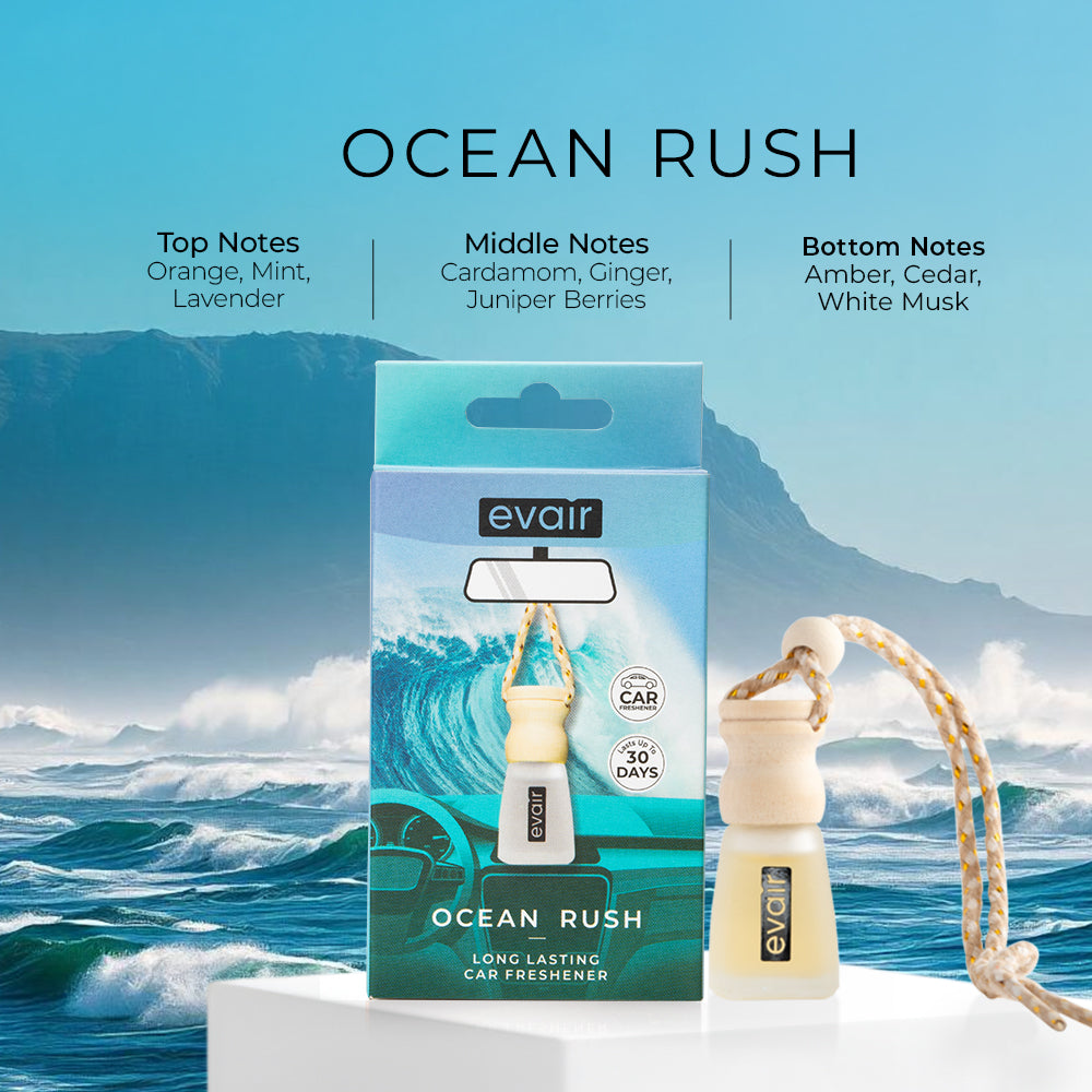 EVAIR Hanging Car Air Freshener | made with 100% Essential Oils| Premium Collection