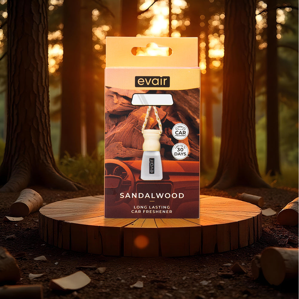 EVAIR Hanging Car Air Freshener | made with 100% Essential Oils| Premium Collection