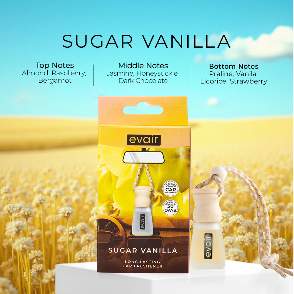 EVAIR Hanging Car Air Freshener | 5 ml | made with 100% Essential Oils