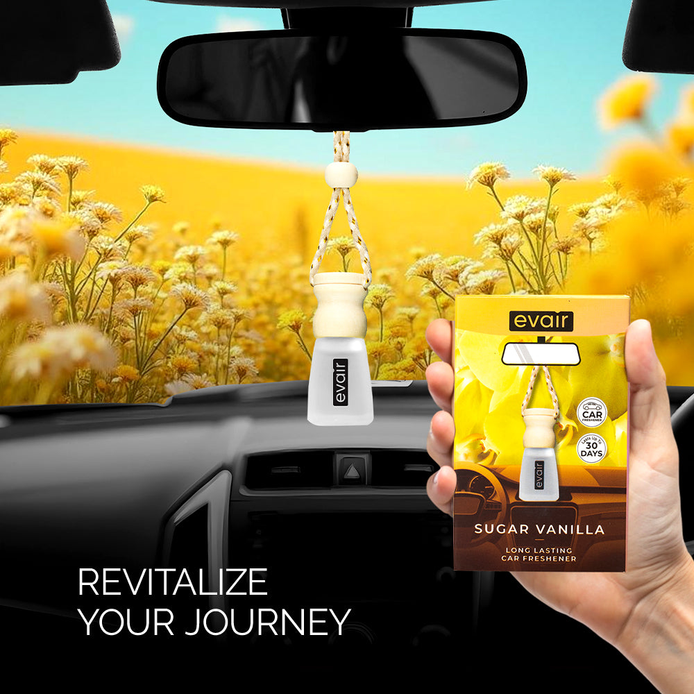 EVAIR Hanging Car Air Freshener | 5 ml | made with 100% Essential Oils
