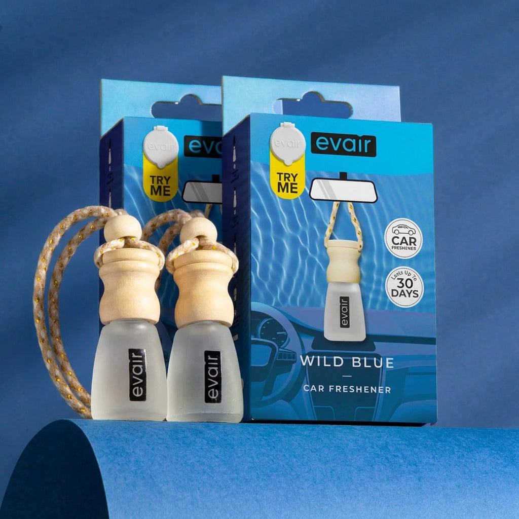 EVAIR Hanging Car Air Freshener | made with 100% Essential Oils| Premium Collection