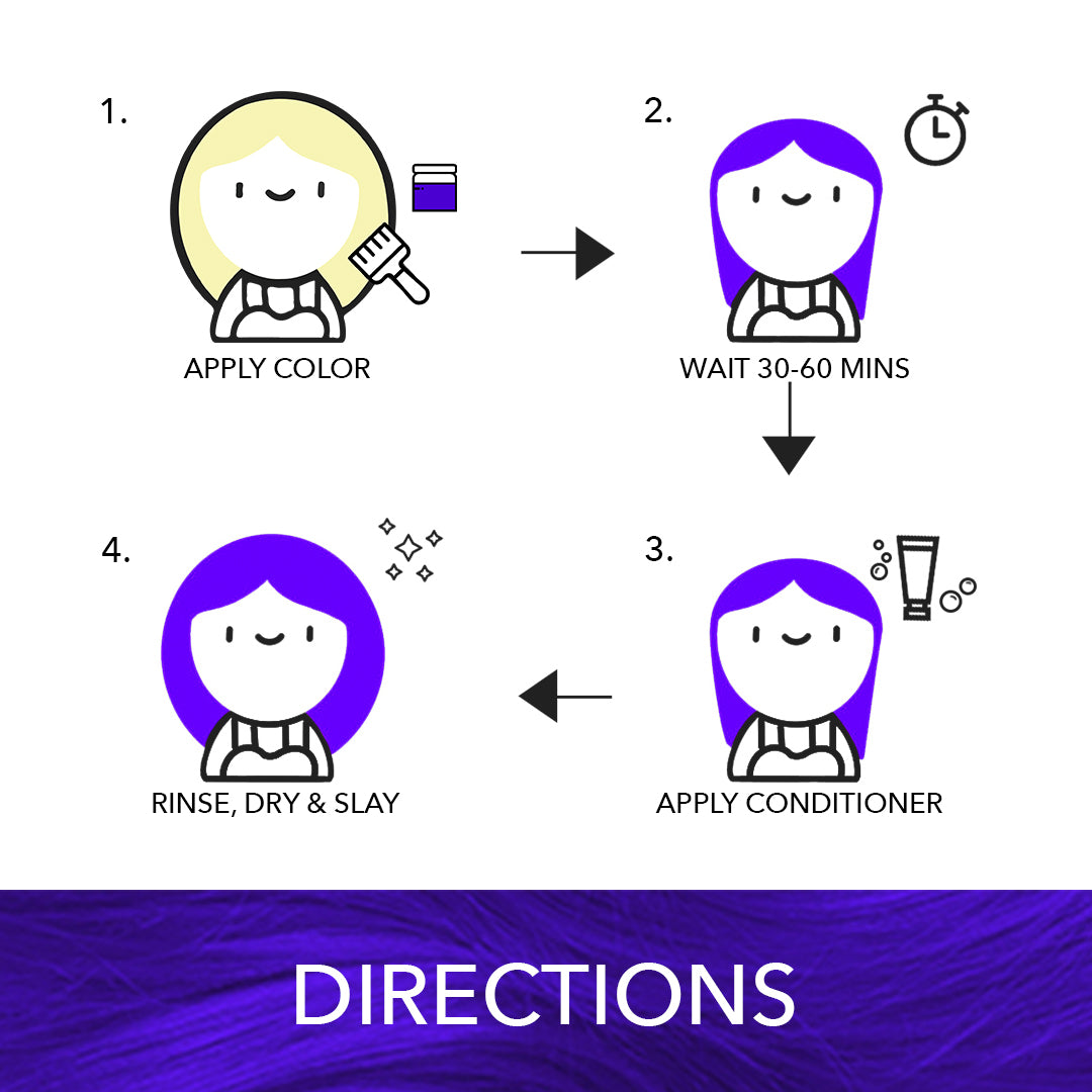 Buy Now Crinkle Violet Semi Permanent Hair Color Online