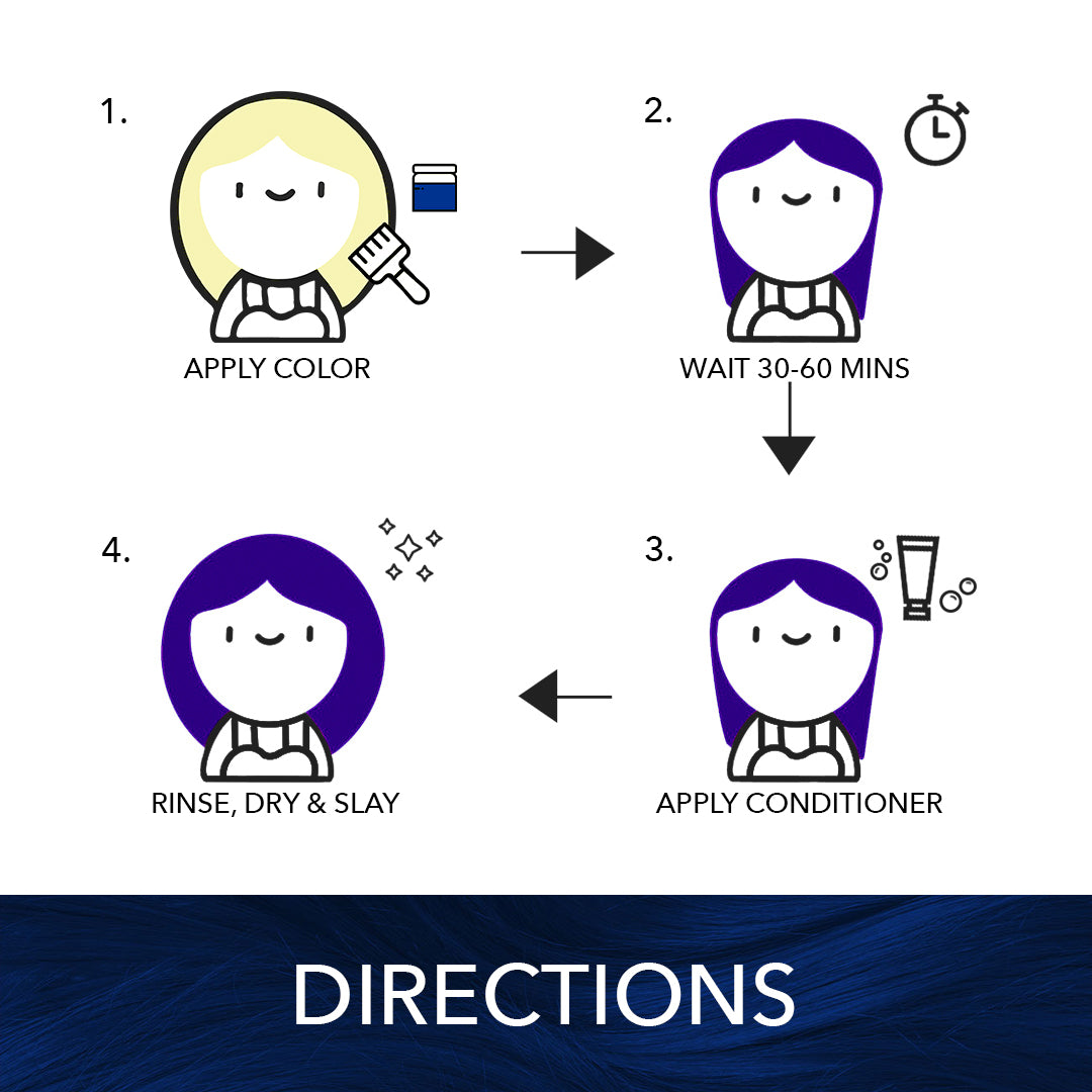 Sapphire Navy Jewel Collection Semi Permanent Hair Color