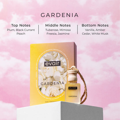 Different Notes of Evairs Gardenia Car Perfume