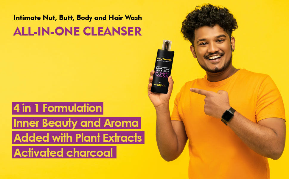 Nuutwash All in one cleanser with activated charcoal and enriched with essential oils (200 ml)