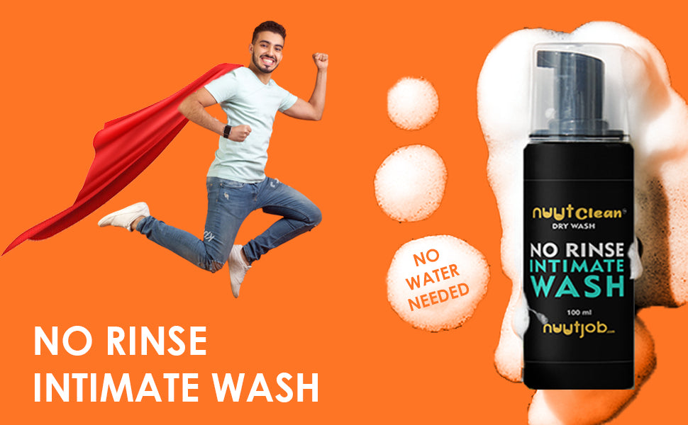 Nuutclean Dry Wash - Rinse Free Formula to refresh your skin in the jiffy (100 ml)