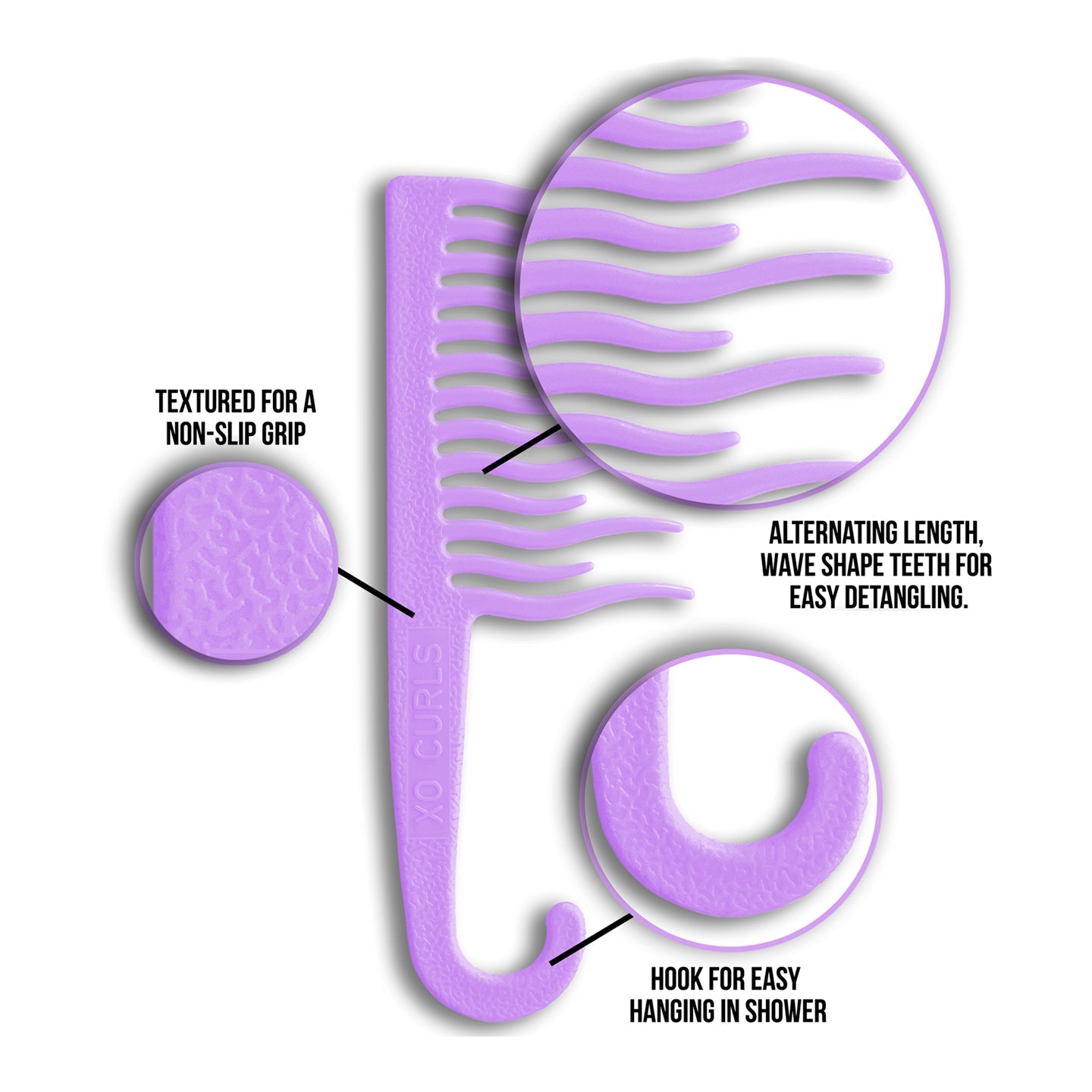 Shower Detangling Comb - Lavender