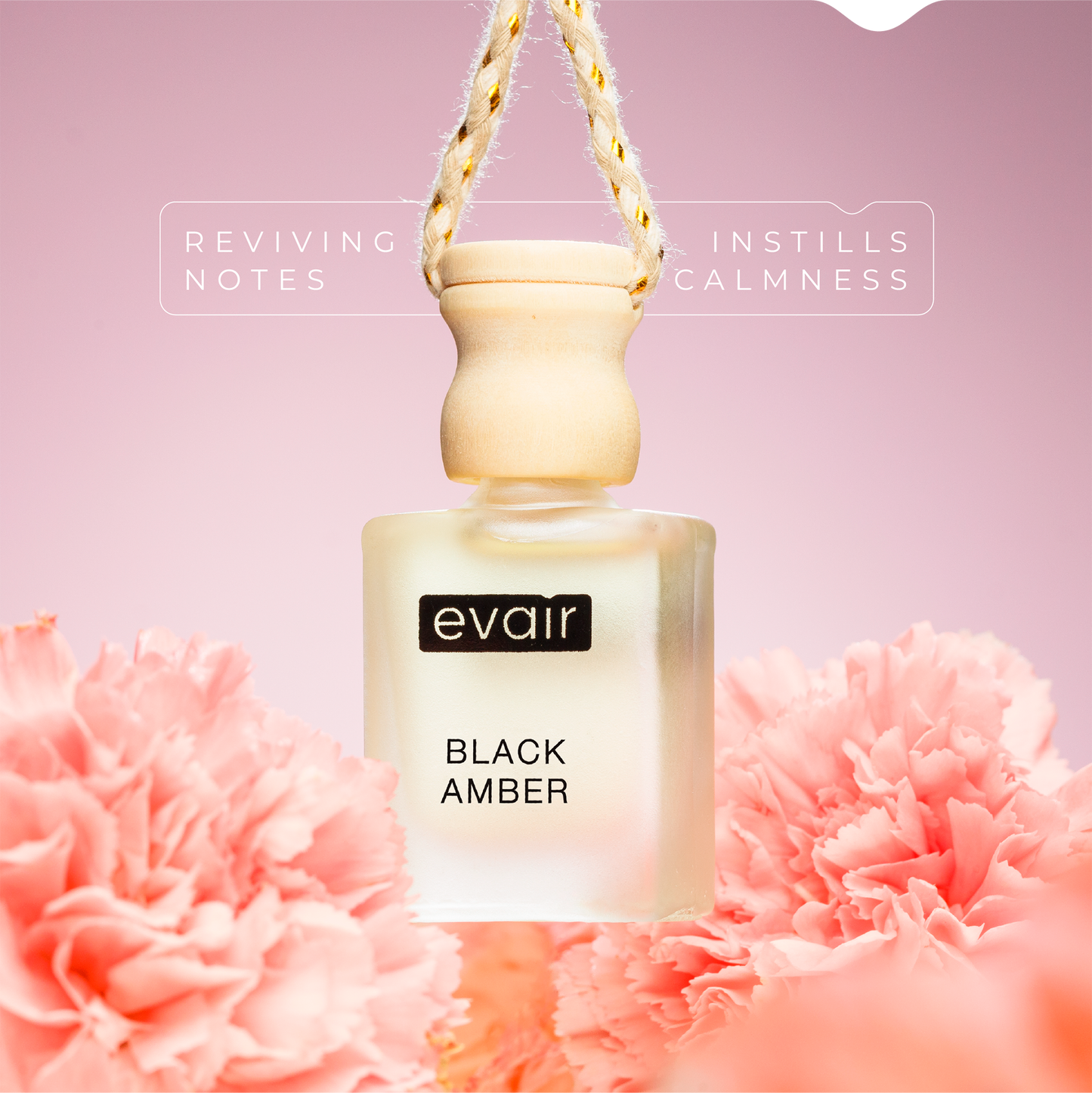 Evair Black Amber Car Freshener, Pack of 1
