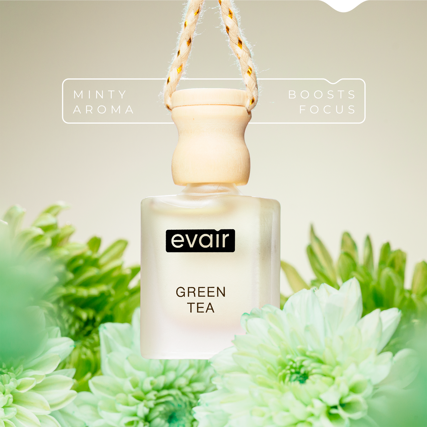 Evair Green Tea Car Freshener, Pack of 1