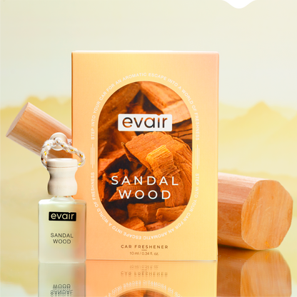 Evair Sandalwood Car Perfume with Sandalwood on side