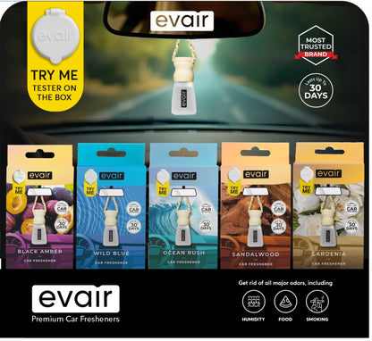 Evair Car Freshener Retail Store Display - 25 units assortment